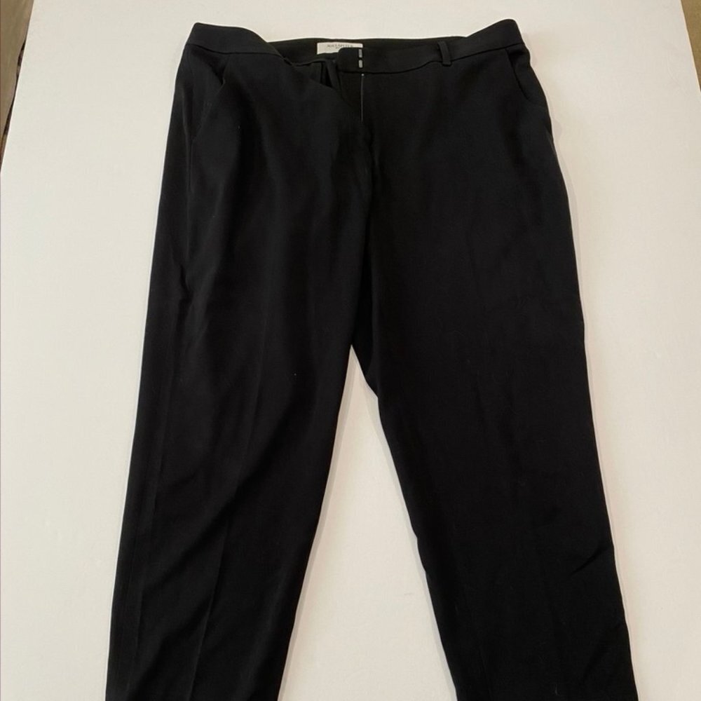 MM LaFleur black straight leg trousers 1X